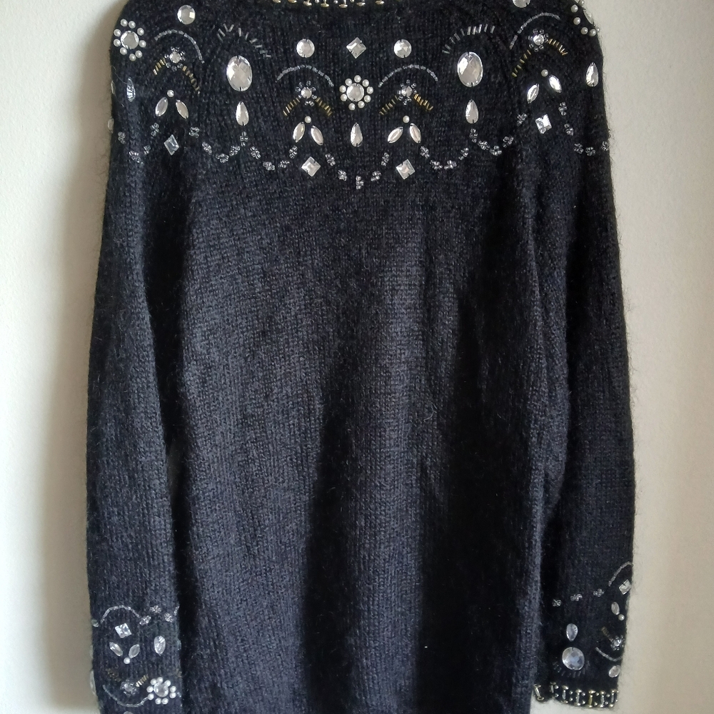 Maggie Lawrence Vtg Mohair Whimisgoth Black Sweater Size Large - Picture 11 of 13